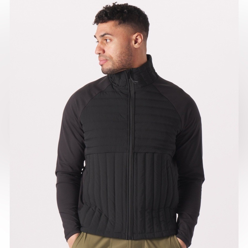 GLYDER Hybrid‎ Black Puffer Jacket Men's Black Medium